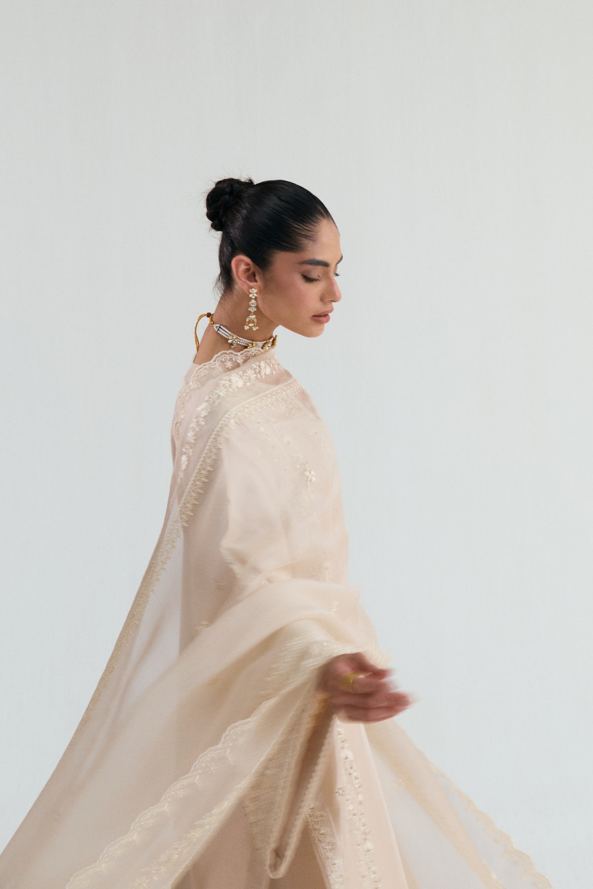 Premium handcrafted Pakistani outfit in rich honey gold silk, perfect for Asian wedding guest outfit UK