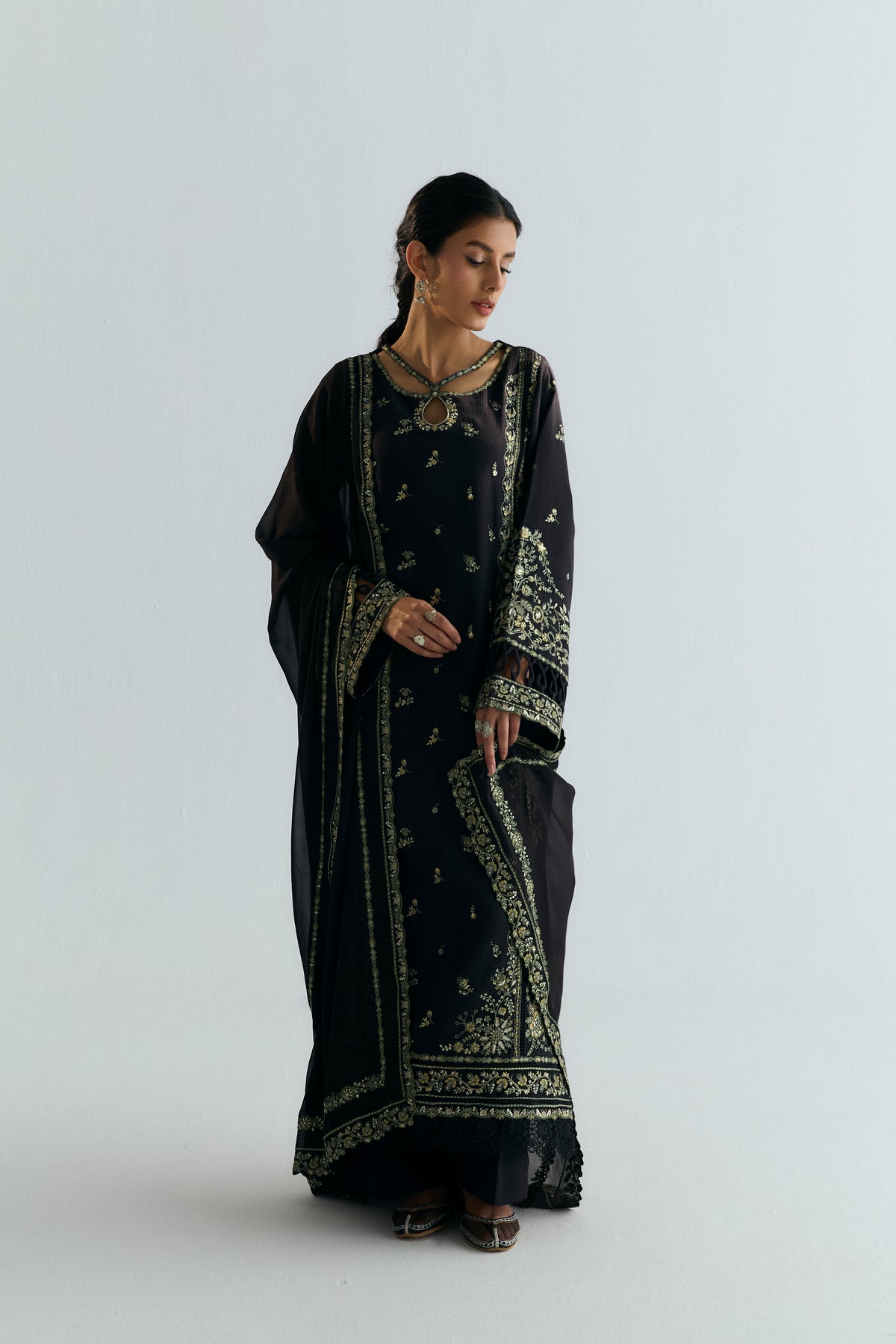 Luxury Pakistani cotton embroidered dress women eastern wear designer suit
